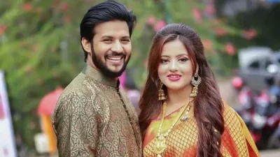 নিরব ও তার স্ত্রী তাশফিয়া তাহের চৌধুরী ঋদ্ধি। ছবি: সংগৃহীত