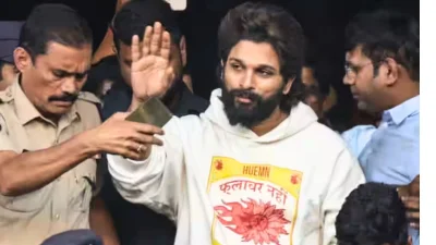 গত ১৩ ডিসেম্বর গ্রেপ্তার হন আল্লু অর্জুন। ছবি: সংগৃহীত