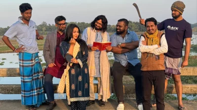 &lsquo;পাগলা হাওয়া&rsquo; সিরিজের শ্যুটিংয়ের দৃশ্য। ছবি: সংগৃহীত