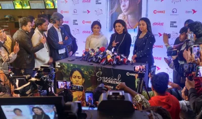 &lsquo;প্রিয় মালতী&rsquo;র স্পেশাল স্ক্রিনিং শেষে প্রেসমিটে কথা বলছেন জয়া আহসান। ছবি: সংগৃহীত
