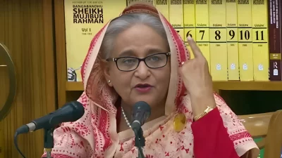 সাবেক প্রধানমন্ত্রী শেখ হাসিনা।