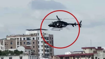 র‍্যাবের হেলিকপ্টার থেকে গুলি