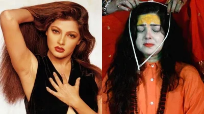 &lsquo;সন্ন্যাস&rsquo; গ্রহণ করলেন মমতা কুলকার্নি। ছবি: সংগৃহীত