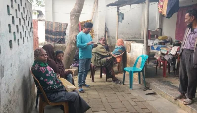 নিহত মিজানুর রহমানের বাড়িতে বইছে শোকের বন্যা। ছবি: ইত্তেফাক 