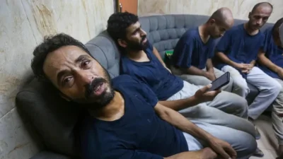 ইসরায়েলের কারাগারে নির্যাতনের শিকার ফিলিস্তিনি বন্দিরা। ছবি: সংগৃহীত