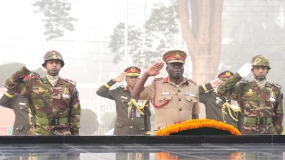 বাংলাদেশ সফরে মালাউই ডিফেন্স ফোর্স কমান্ডার জেনারেল পল ভেলেনটিনো। ছবি: এইএসপিআর