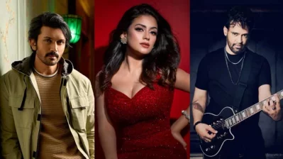 ‘নীলচক্র’ সিনেমায় আরিফিন শুভ, মন্দিরা চক্রবর্তী ও বালাম। ছবি: সংগৃহীত
