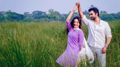 &lsquo;মন দুয়ারী&rsquo; নাটকে জিয়াউল ফারুক অপূর্ব ও নাজনীন নিহা। ছবি: সংগৃহীত