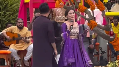 সোশাল মিডিয়ায় ফাঁস হয়ে গেছে অভিনেত্রী মেহজাবীন চৌধুরীর গায়ে হলুদের একাধিক ছবি। ছবি: সংগৃহীত
