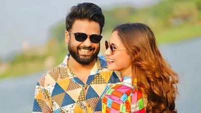 অভিনেত্রী মেহজাবীন চৌধুরী ও পরিচালক-প্রযোজক আদনান আল রাজীব। ছবি: সংগৃহীত