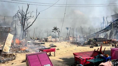 সাজেক ভ্যালিতে রিসোর্টে আগুন