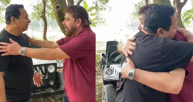 সিনেমার অংশ শুটিং করে দেখান বাপ্পারাজ এবার সঙ্গে নাঈম। ছবি: সংগৃহীত