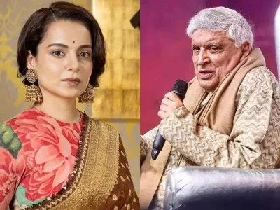 কঙ্গনা রানাউত ও জাভেদ আখতার। ছবি: সংগৃহীত