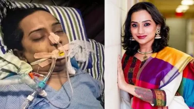 হাসপাতালে চিকিৎসাধীন রয়েছেন কল্পনা রাঘবেন্দ্র। ছবি: সংগৃহীত