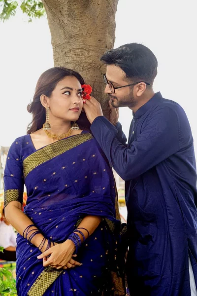 &lsquo;বউয়ের বিয়ে&rsquo; নাটকের দৃশ্যে ইয়াশ রোহান ও তটিনী। ছবি: সংগৃহীত