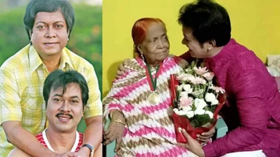 প্রাণপ্রিয় মা ও ছোট ভাই শিবলি মহম্মদের সঙ্গে সাদি মহম্মদ। ছবি: সংগৃহীত