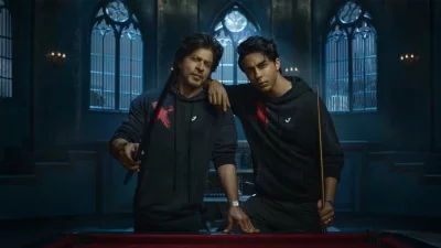 বাবা শাহরুখ খানের সঙ্গে আরিয়ান। ছবি: সংগৃহীত