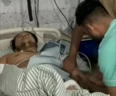 দুর্ঘটনার পর গুরুতর অবস্থায় রাজনকে হাসপাতালে ভর্তি করা হয়