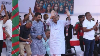বিএনপির সমাবেশে যোগ দিলেন তামিম 