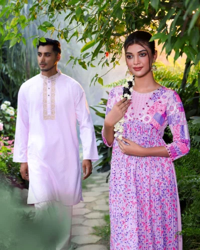 &lsquo;রুটস অব এ্যালিগ্যান্স&rsquo; থিমে সারা&rsquo;র বাহারি ঈদ পোশাক