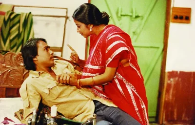 টেলিভিশন নাটকে সুবর্ণা মুস্তাফার সঙ্গে হুমায়ুন ফরীদি। ছবি: সংগৃহীত
