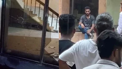 শনিবার এফডিসিতে ঢুকে হামলা ও ভাংচুর চালায় মানিক মিয়া নামের এক যুবক। ছবি: সংগৃহীত