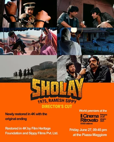 &lsquo;শোলে&rsquo;র নতুন পোস্টার। ছবি: ইনস্টাগ্রাম থেকে