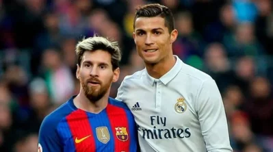 তালিকার ২য় স্থানে আছেন লিওনেল মেসি ও শীর্ষস্থানে ক্রিশ্চিয়োনো রোনালদো। ছবি: সংগৃহীত