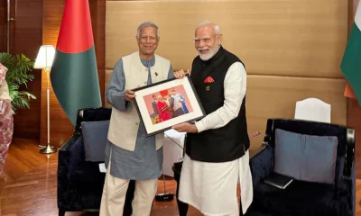  প্রধান উপদেষ্টা অধ্যাপক মুহাম্মদ ইউনূস ও ভারতের প্রধানমন্ত্রী নরেন্দ্র মোদি