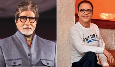 বলিউড অভিনেতা অমিতাভ বচ্চন ও পরিচালক-প্রযোজক বিধু বিনোদন চোপড়া। ছবি: সংগৃহীত