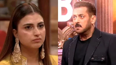 &lsquo;বিগ বস ১৯&rsquo;-এর মঞ্চে সালমান খান ও প্রতিযোগী ফারহানা ভাট