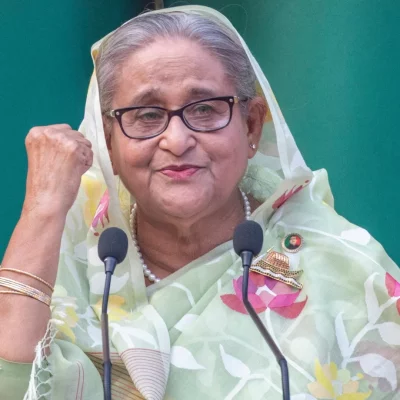 ক্ষমতাচ্যুত প্রধানমন্ত্রী শেখ হাসিনা। ছবি: দ্য গার্ডিয়ান