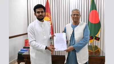 স্থানীয় সরকার, পল্লী উন্নয়ন ও সমবায় উপদেষ্টা আসিফ মাহমুদ সজীব ভূঁইয়া