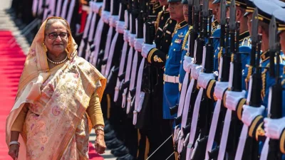 ২০২৪ সালের আগস্টে পতন ঘটে হাসিনা সরকারের। ছবি সংগৃহীত 