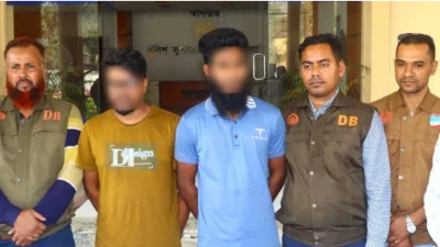 বৃহস্পতিবার গ্রেপ্তার হওয়া দুজন। 
