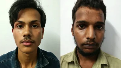 কিশোরকে হত্যার অভিযোগে আটক দুই তরুণ। ছবি: সংগৃহীত
