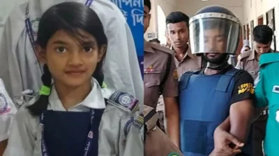 মিরপুরে ধর্ষণ ও হত্যার শিকার শিশু রামিসা আক্তার এবং হত্যাকারী। 