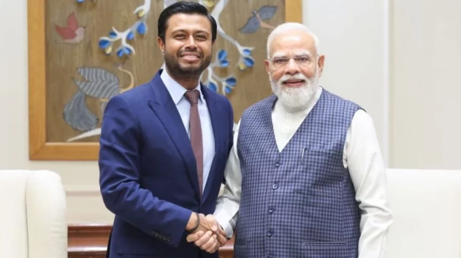 নরেন্দ্র মোদী ও রবিন খুদার বৈঠক।ছবি: সংগৃহীত
